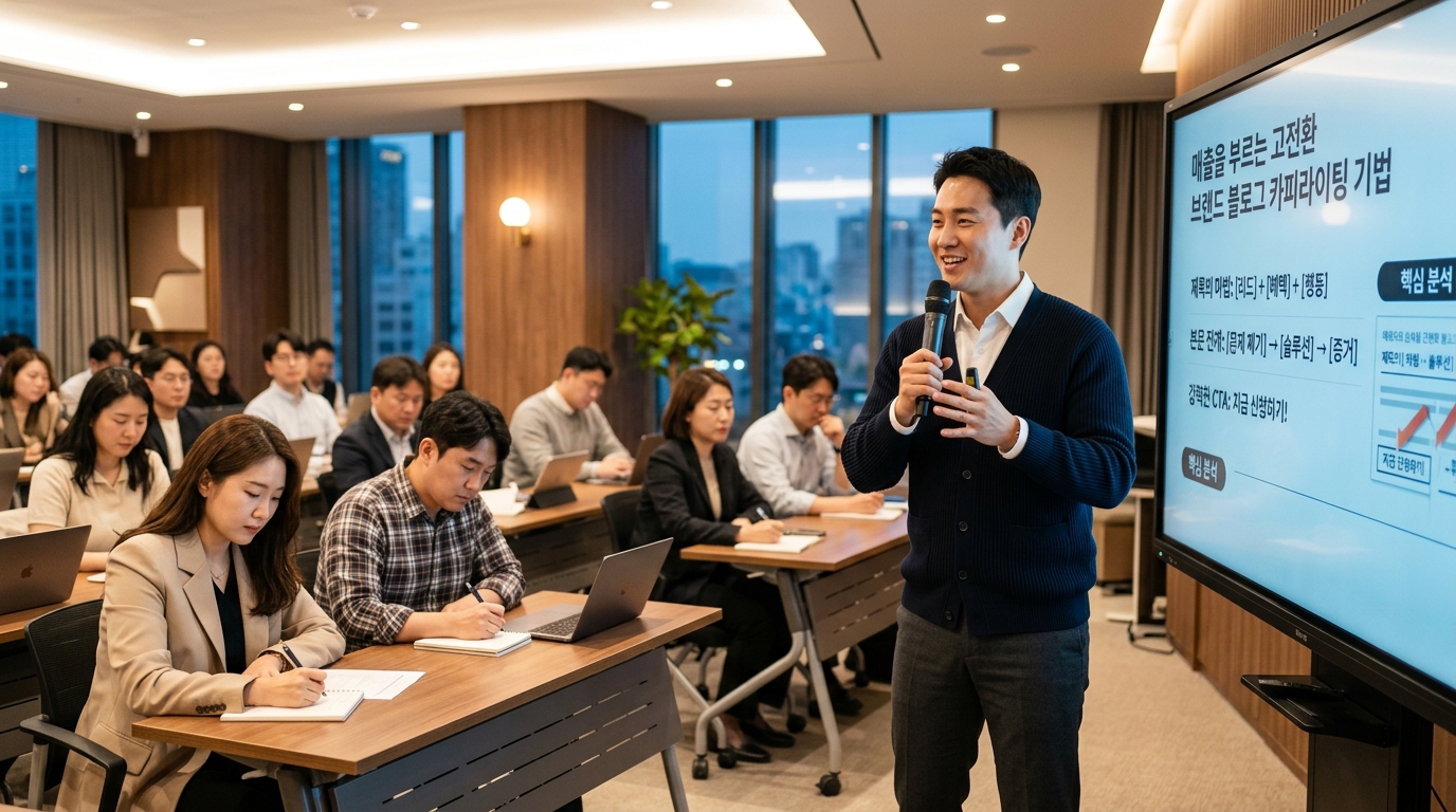 마케팅 전환 중심 홈페이지 기획 교육: 방문자를 고객으로 바꾸는 랜딩페이지 구조 썸네일